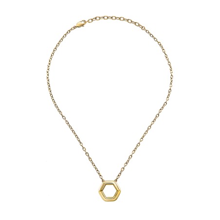 COLLANA HEXAGONIA IN ACCIAIO IP GOLD DONNA BREIL 