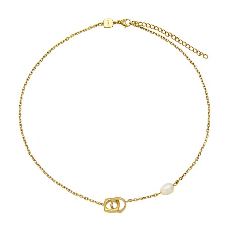 COLLANA TETRA ACCIAIO IP GOLD E PERLA DONNA BREIL  TJ3495 BREIL