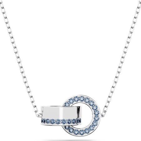 COLLANA PENDENTE DEXTERA ANELLO CONCATENATO BLU DONNA SWAROVSKI 