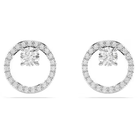 ORECCHINI A LOBO CONSTELLA TAGLIO ROUND RODIO DONNA SWAROVSKI  5692262 SWAROVSKI