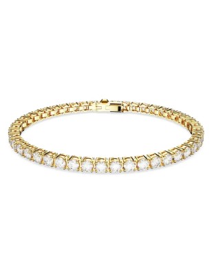 BRACCIALE MATRIX TENNIS TAGLIO TONDO ORO L SWAROVSKI  5657662 SWAROVSKI