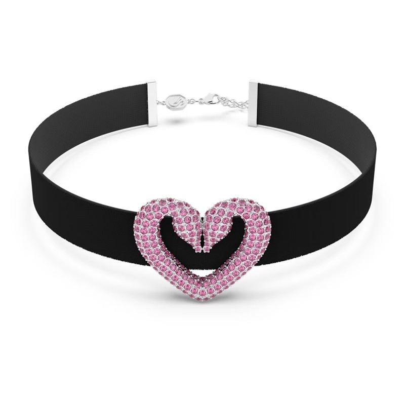 COLLANA UNA CUORE ROSA DONNA SWAROVSKI 