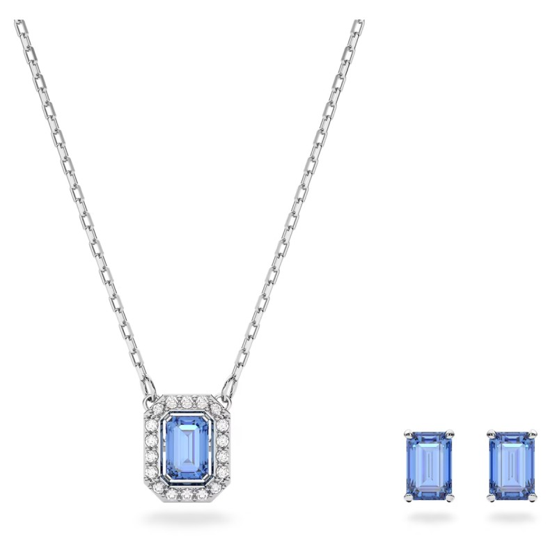 SET UNA TAGLIO OTTAGONALE BLU DONNA SWAROVSKI 