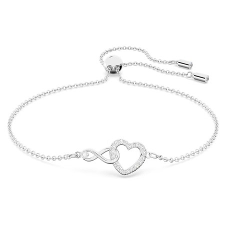 BRACCIALE INFINITO E CUORE BIANCO DONNA SWAROVSKI  5524421 SWAROVSKI