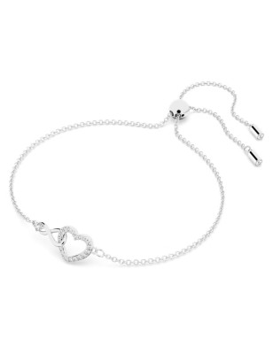 BRACCIALE INFINITO E CUORE BIANCO DONNA SWAROVSKI 