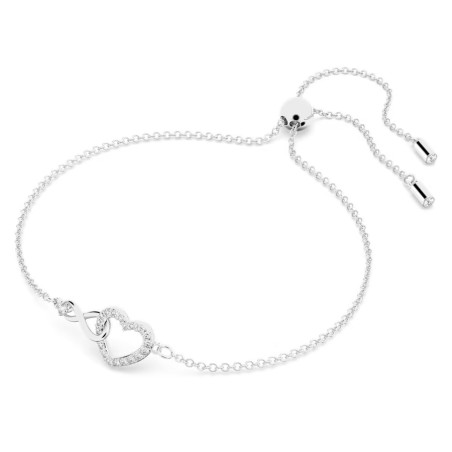 BRACCIALE INFINITO E CUORE BIANCO DONNA SWAROVSKI 