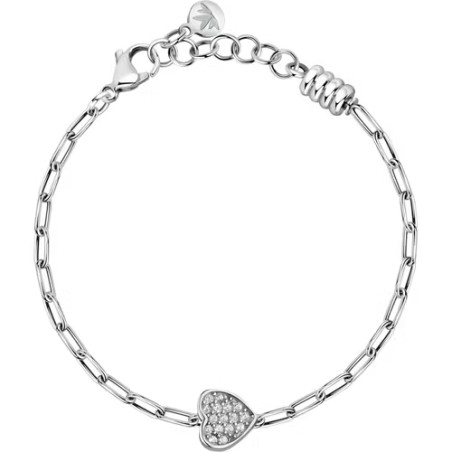 BRACCIALE DROPS CON CUORE E CRISTALLI BIANCHI DONNA MORELLATO  SCZ1344 MORELLATO