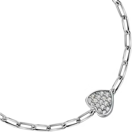 BRACCIALE DROPS CON CUORE E CRISTALLI BIANCHI DONNA MORELLATO 