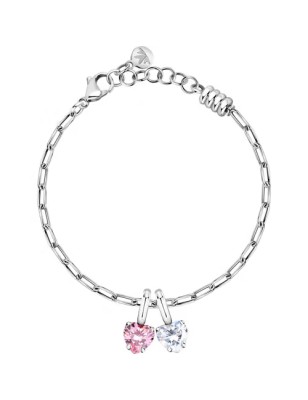 BRACCIALE DROPS CON DUE ZIRCONI PENDENTI A CUORE MORELLATO SCZ1347 MORELLATO