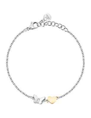 BRACCIALE TALISMANI FARFALLA E CUORE DONNA MORELLATO 