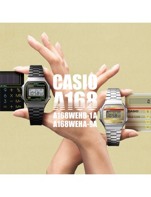 OROLOGIO ICONIC DIGITAL UOMO-DONNA CASIO VINTAGE A168WEHB-1AEF CASIO