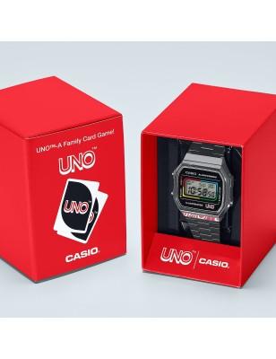 OROLOGIO EDIZIONE SPECIALE UNO™ UOMO-DONNA CASIO VINTAGE A168WEUC-1AER CASIO