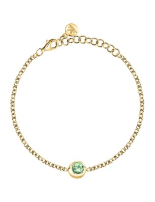 BRACCIALE TESORI ETERNI DORATO PERIDOTO VERDE DONNA MORELLATO 