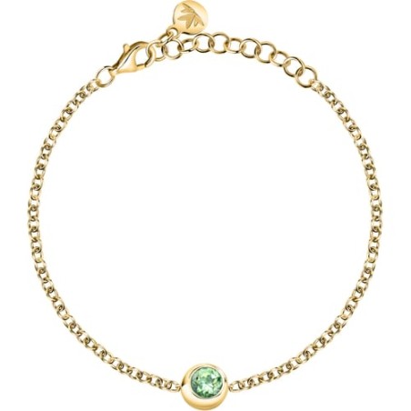 BRACCIALE TESORI ETERNI DORATO PERIDOTO VERDE DONNA MORELLATO  SAXN13 MORELLATO