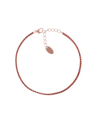 BRACCIALE TENNISMANIA ROSATO ZIRCONI ARANCIONI AMEN BT1RAR17 AMEN