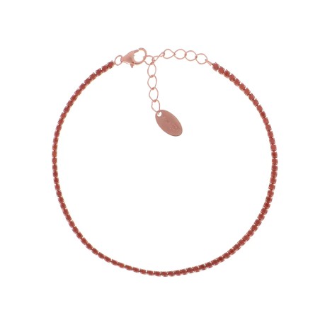 BRACCIALE TENNISMANIA ROSATO ZIRCONI ARANCIONI AMEN BT1RAR17 AMEN