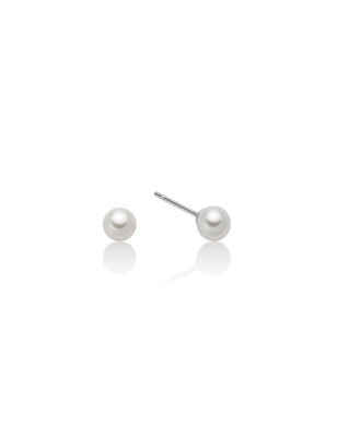 ORECCHINI PERLE 4,5-5 MM ORO BIANCO DONNA MILUNA LE PERLE PPN455BM MILUNA