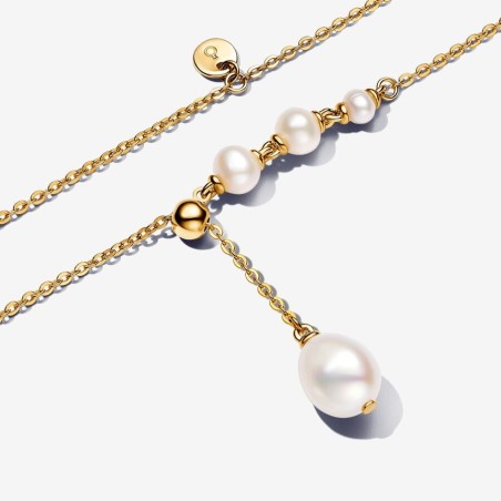 COLLANA REGOLABILE CON PERLE D'ACQUA DOLCE  PANDORA 