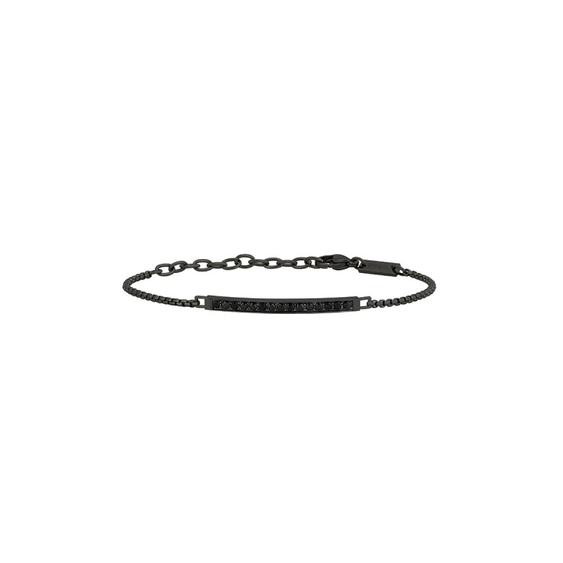 BRACCIALE ACCIAIO NERO LIGHT ROW UOMO BREIL 