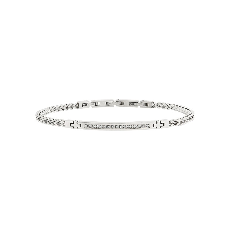 BRACCIALE ACCIAIO CUBIC ZIRCONIA LIGHT ROW UOMO BREIL 