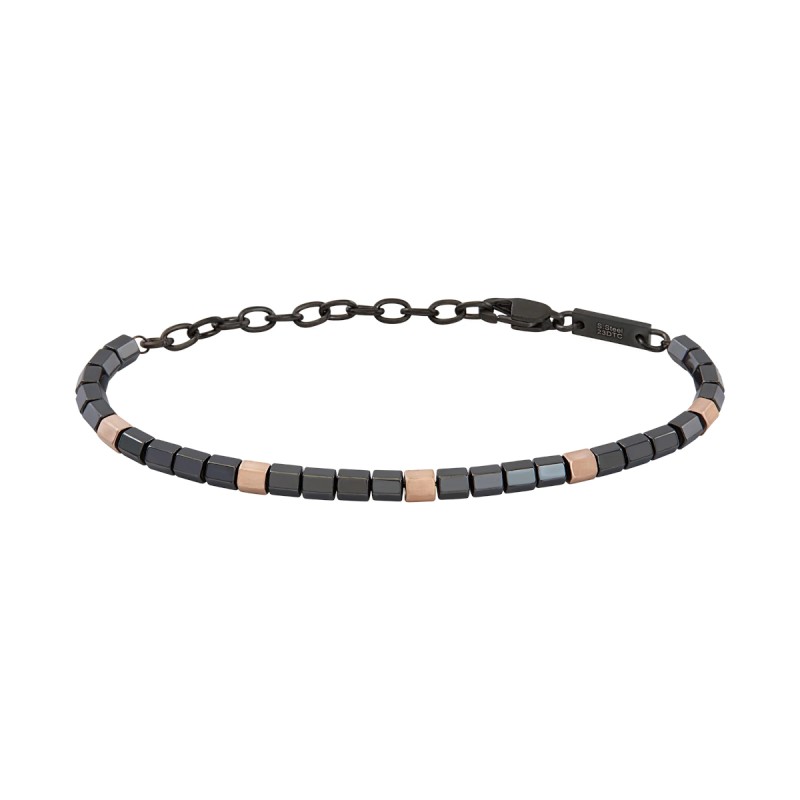 BRACCIALE B ROCKS ACCIAIO ED EMATITE UOMO BREIL 