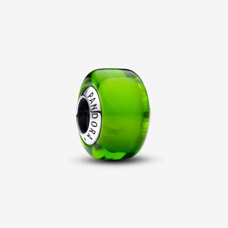 CHARM MINI VETRO MURANO VERDE DONNA PANDORA 