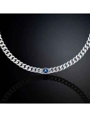 GIROCOLLO ZIRCONE CENTRALE BLU DONNA CHIARA FERRAGNI CHAIN