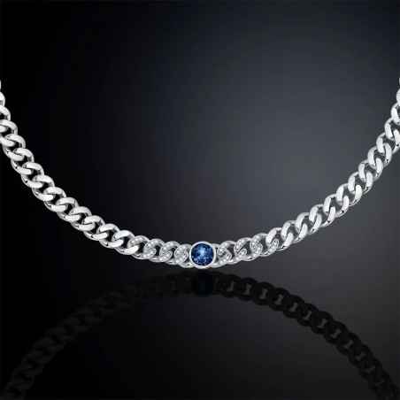 GIROCOLLO ZIRCONE CENTRALE BLU DONNA CHIARA FERRAGNI CHAIN