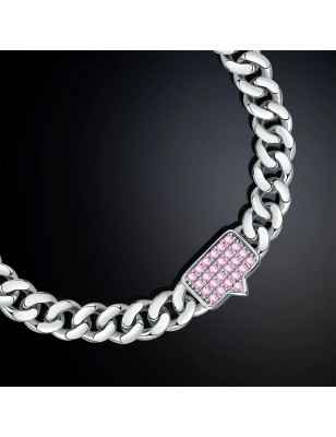 BRACCIALE BOSSY CHAIN ZIRCONI ROSA CHIARA FERRAGNI