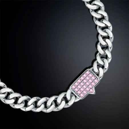 BRACCIALE BOSSY CHAIN ZIRCONI ROSA CHIARA FERRAGNI