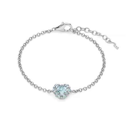 BRACCIALE ARGENTO E GEMMA DEL CIELO A CUORE DONNA MILUNA  BRD1001 MILUNA