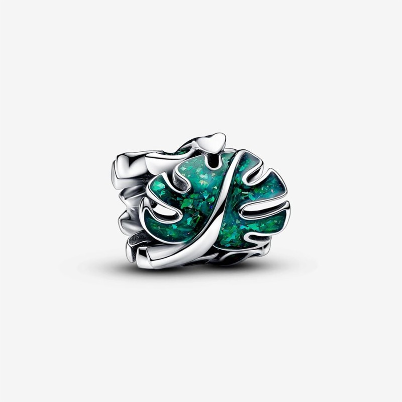 CHARM FOGLIA MONSTERA GLITTERATA DONNA PANDORA 