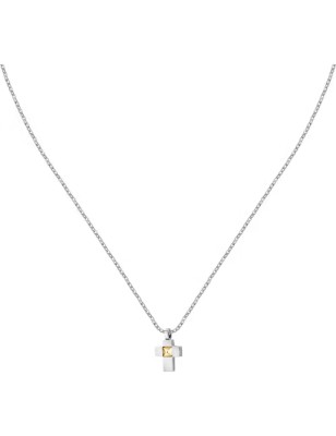 COLLANA GOLD CROCE PENDENTE UOMO MORELLATO 