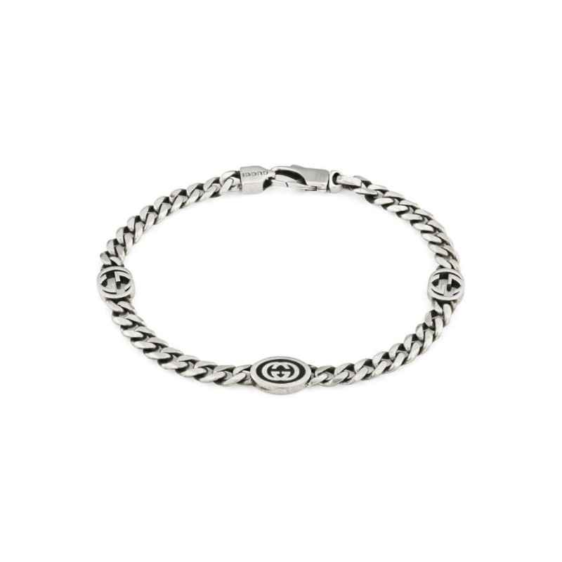 BRACCIALE LOGO GG 18CM UOMO-DONNA GUCCI INTERLOCKING G