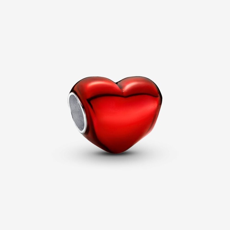 CHARM CUORE METALLICO ROSSO DONNA PANDORA 