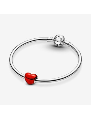 CHARM CUORE METALLICO ROSSO DONNA PANDORA  793337C02 PANDORA