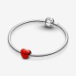 CHARM CUORE METALLICO ROSSO DONNA PANDORA 