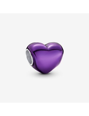 CHARM CUORE METALLICO VIOLA DONNA PANDORA 