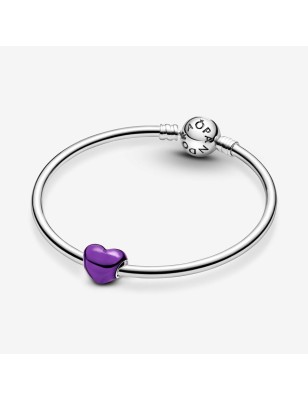 CHARM CUORE METALLICO VIOLA DONNA PANDORA 