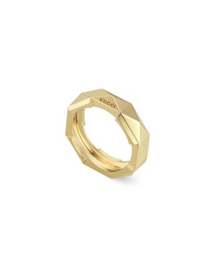 ANELLO CON BORCHIE ORO GIALLO 18 CARATI 14 DONNA GUCCI LINK TO LOVE