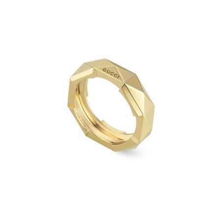 ANELLO CON BORCHIE ORO GIALLO 18 CARATI 14 DONNA GUCCI LINK TO LOVE