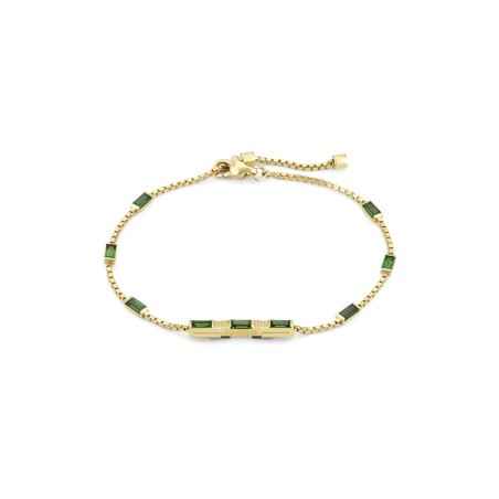 BRACCIALE ORO GIALLO TORMALINE VERDI DONNA GUCCI LINK TO LOVE YBA702395002016 Gucci