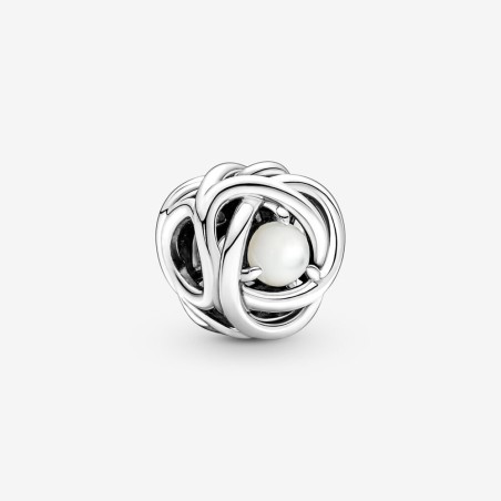 CHARM CERCHIO ETERNO BIANCO GIUGNO MADREPERLA PANDORA 790064C04 PANDORA