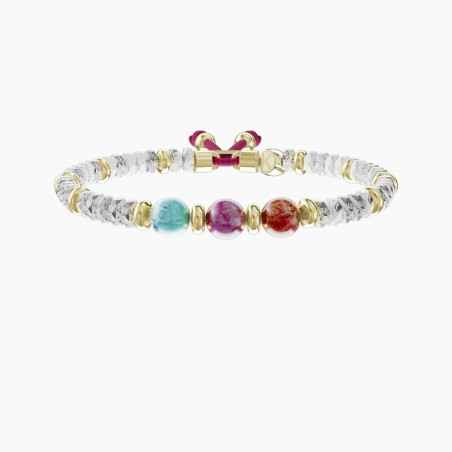 BRACCIALE MANTRA DELLA FELICITÀ PIETRE DONNA KIDULT  732315 KIDULT