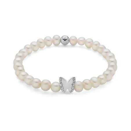 BRACCIALE PERLE BIANCHE FARFALLA RODIO DONNA MILUNA  PBR3502-TPZ MILUNA