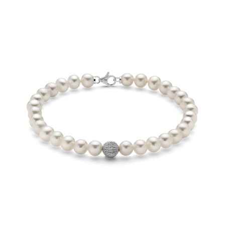 BRACCIALE ORO BIANCO DONNA MILUNA LE PERLE PBR2534V MILUNA