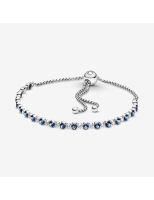 BRACCIALE TENNIS BLU CON CHIUSURA REGOLABILE DONNA PANDORA 