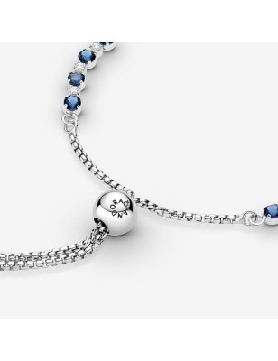 BRACCIALE TENNIS BLU CON CHIUSURA REGOLABILE DONNA PANDORA 