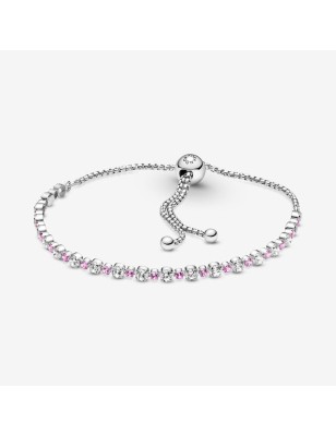 BRACCIALE TENNIS ROSA CON CHIUSURA REGOLABILE DONNA PANDORA  599377C02-2 PANDORA