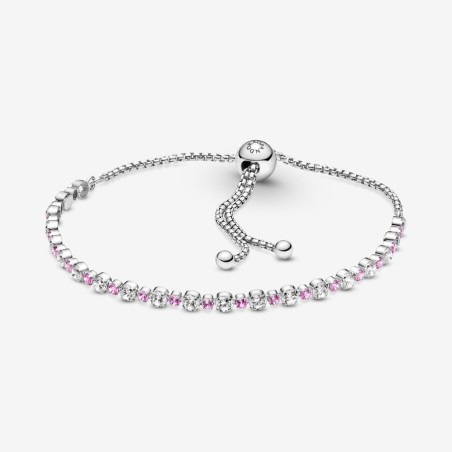 BRACCIALE TENNIS ROSA CON CHIUSURA REGOLABILE DONNA PANDORA  599377C02-2 PANDORA